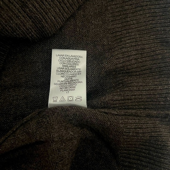 Mercer Street Studio Womens Sweater Small Chocolate Brown Zip Back Long Sleeve - Picture 9 of 11